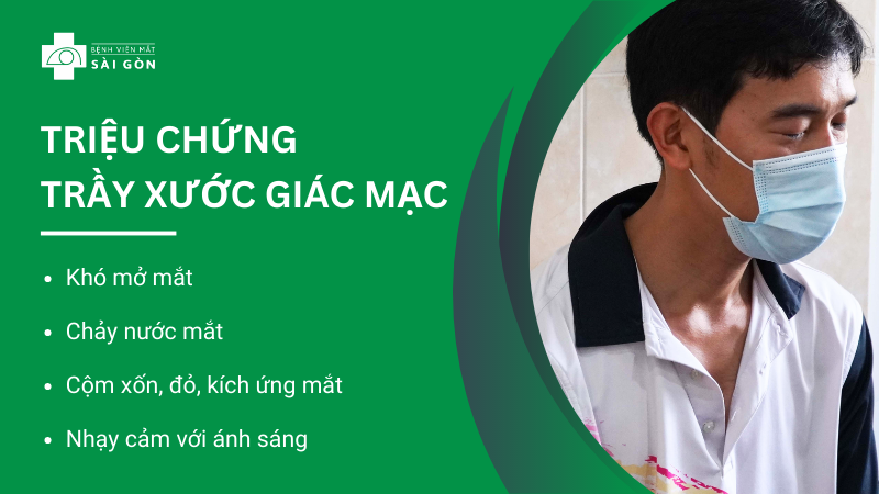 Triệu chứng trầy xước giác mạc