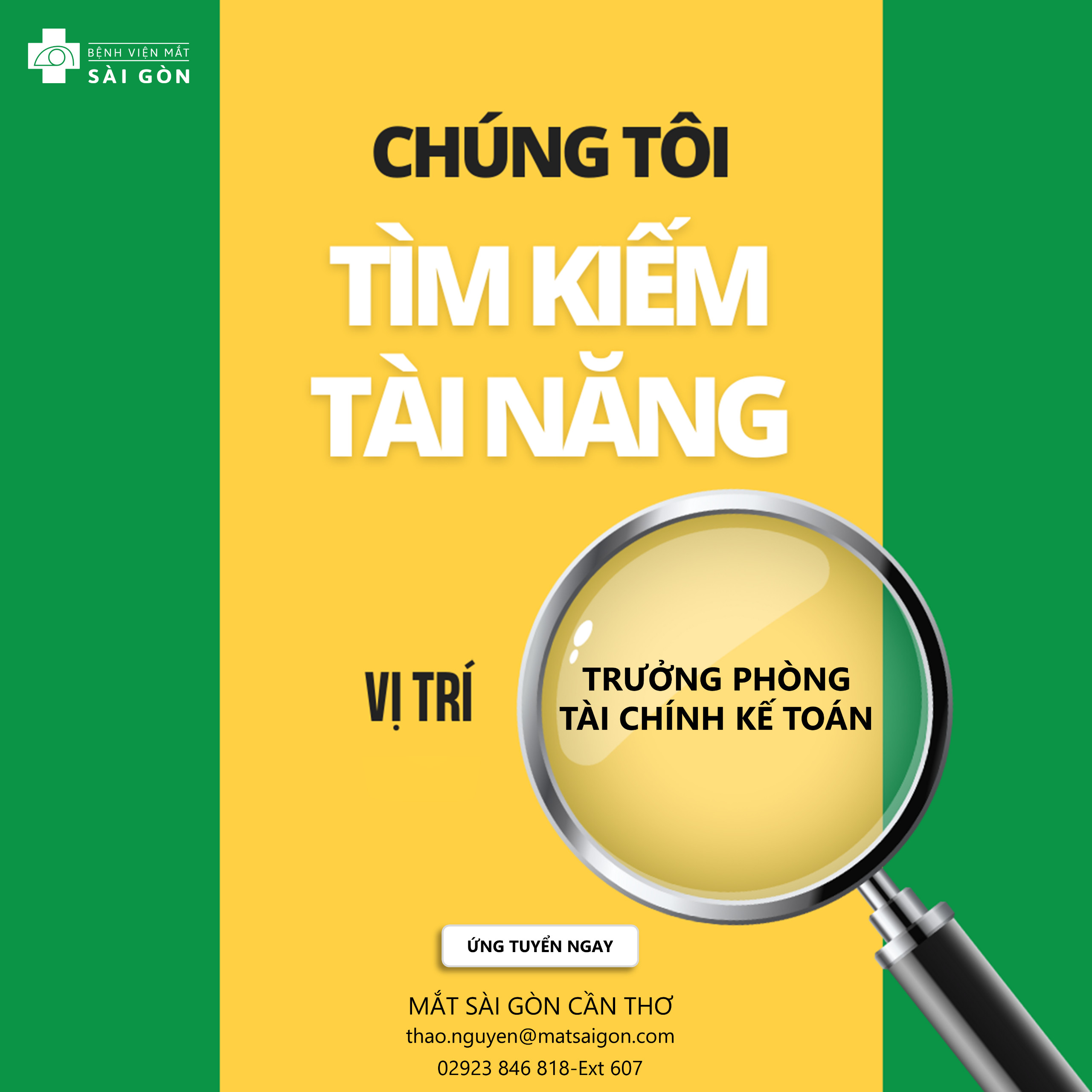 TUYỂN DỤNG TRƯỞNG PHÒNG TÀI CHÍNH KẾ TOÁN