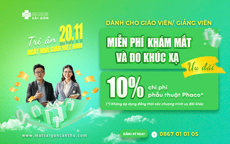 ƯU ĐÃI ĐẾN 10% CHI PHÍ PHẪU THUẬT VÀ 100 SUẤT KHÁM MẮT MIỄN PHÍ