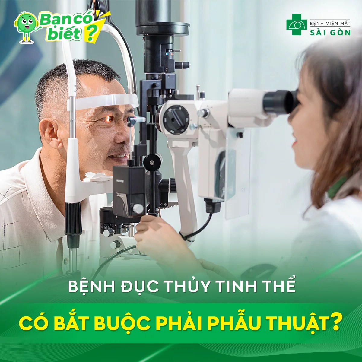 Đục thủy tinh thể có bắt buộc phẩu thuật?