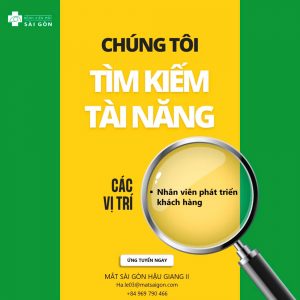 Mắt Sài Gòn Cần Thơ tuyển dụng vị trí Phát triển khách hàng tại phòng khám